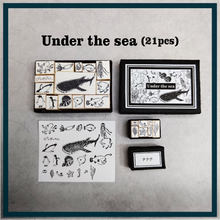 画像をギャラリービューアに読み込む, Stamp set [Under the sea] 海
