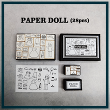 画像をギャラリービューアに読み込む, Stamp set [PAPER DOLL] 着せ替え人形
