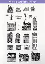 画像をギャラリービューアに読み込む, Clear Stamps ’My Favorite House’ クリアスタンプ(おうち)