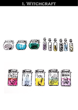 Load image into Gallery viewer, Clear Stamps 'Witchcraft' Clear Stamps (Witch's Experiment)
