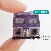 Lade das Bild in den Galerie-Viewer, 1/12 -Skala ist das Black Roof House Ein kleines Horrorhaus