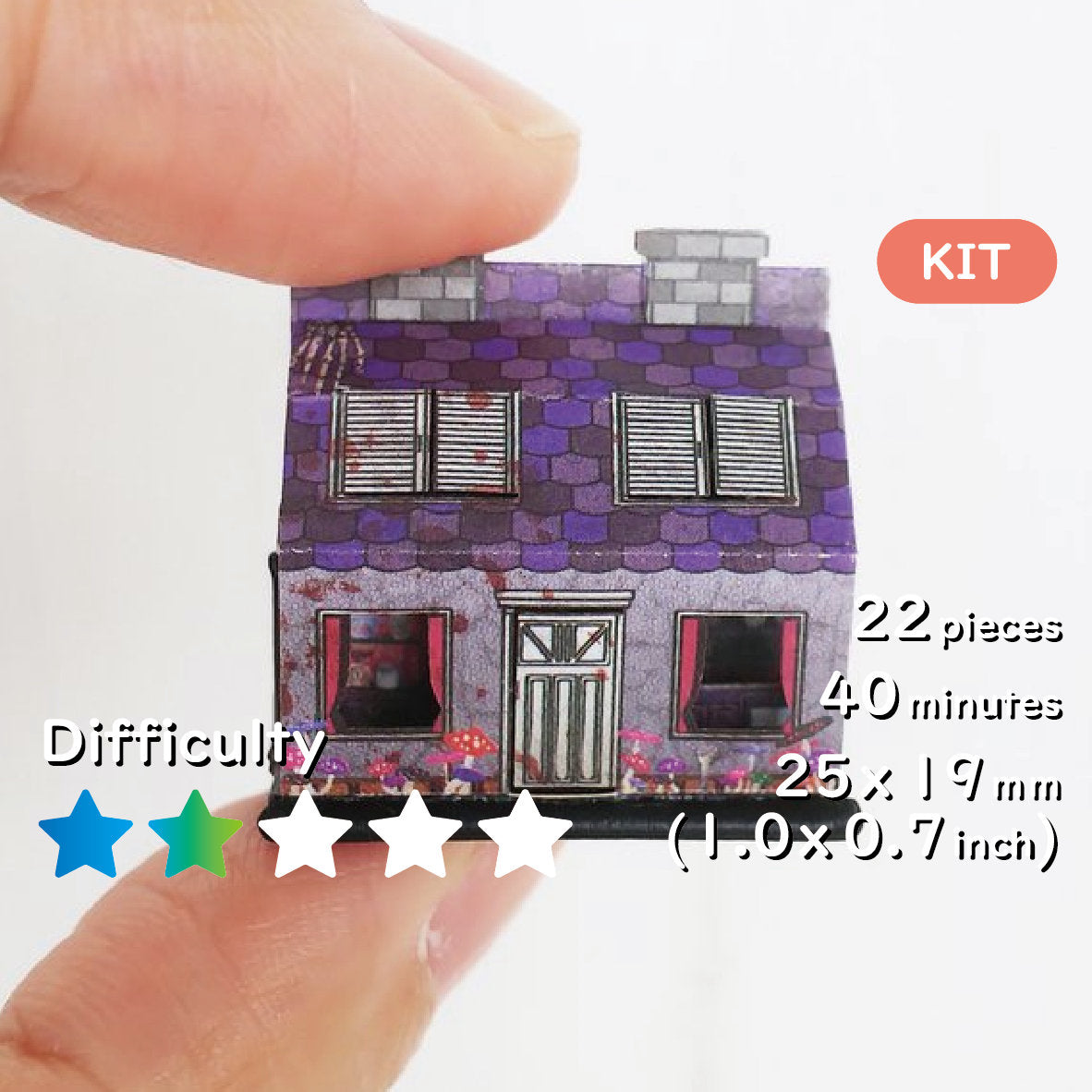 1/12th scale's The Black Roof House 小さなホラーハウス – miniature