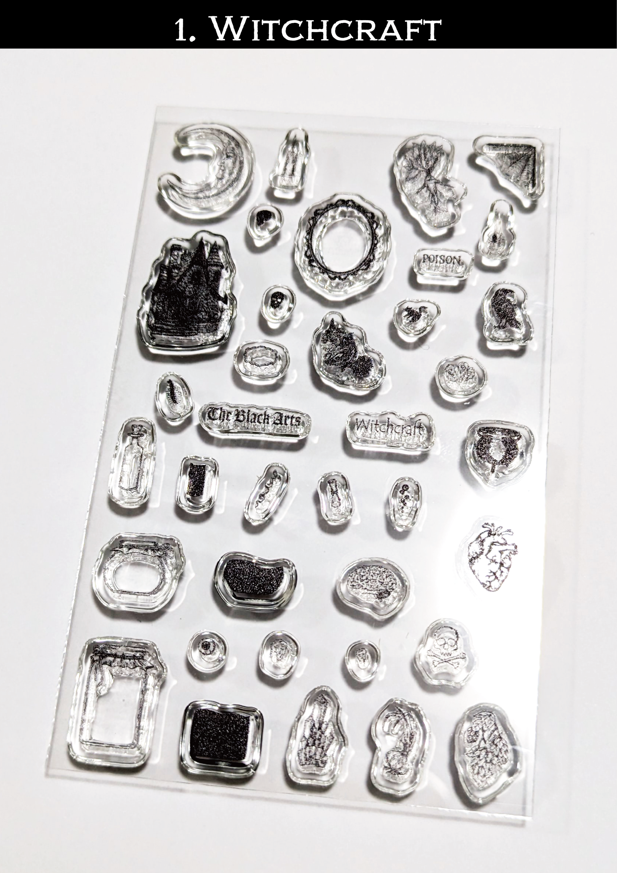 (403)✺SALE✺クリアスタンプ アンティーク 夢中で遊ぶ少年たち 小さめ Clear Stamps 'Witchcraft' クリアスタンプ（魔女の実験） – miniature