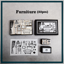 画像をギャラリービューアに読み込む, Stamp set [Furniture] 家具
