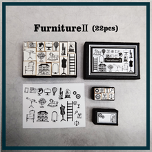 画像をギャラリービューアに読み込む, Stamp set [Furniture2] 家具2
