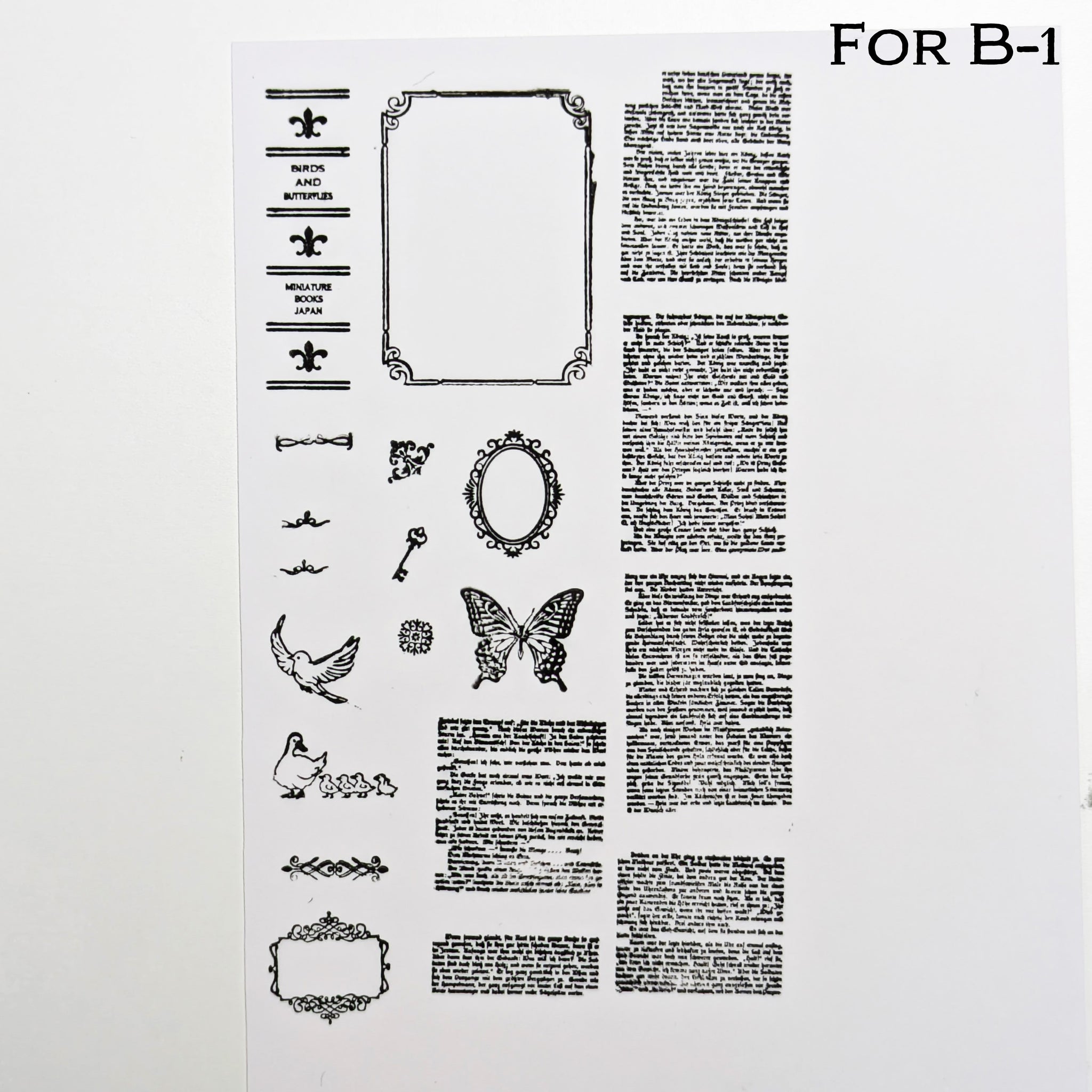 Clear Stamps ’For Template’ クリアスタンプ(テンプレート用) – miniature POP-UP book
