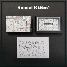 画像をギャラリービューアに読み込む, Stamp set [Animal B] 動物B
