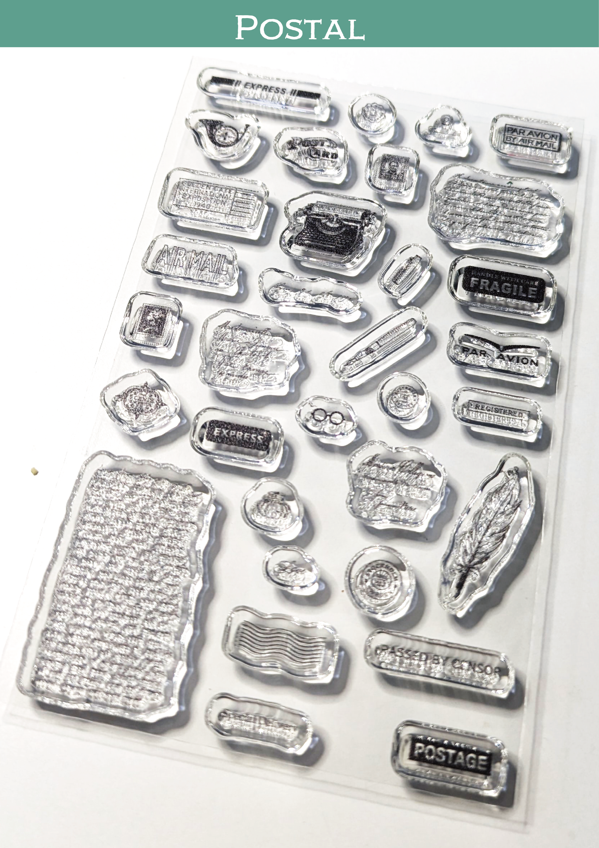 Clear Stamps 'Postal' クリアスタンプ（郵便） – miniature POP-UP book