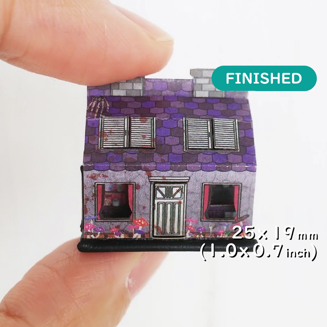 1/12 -Skala ist das Black Roof House Small Horror House
