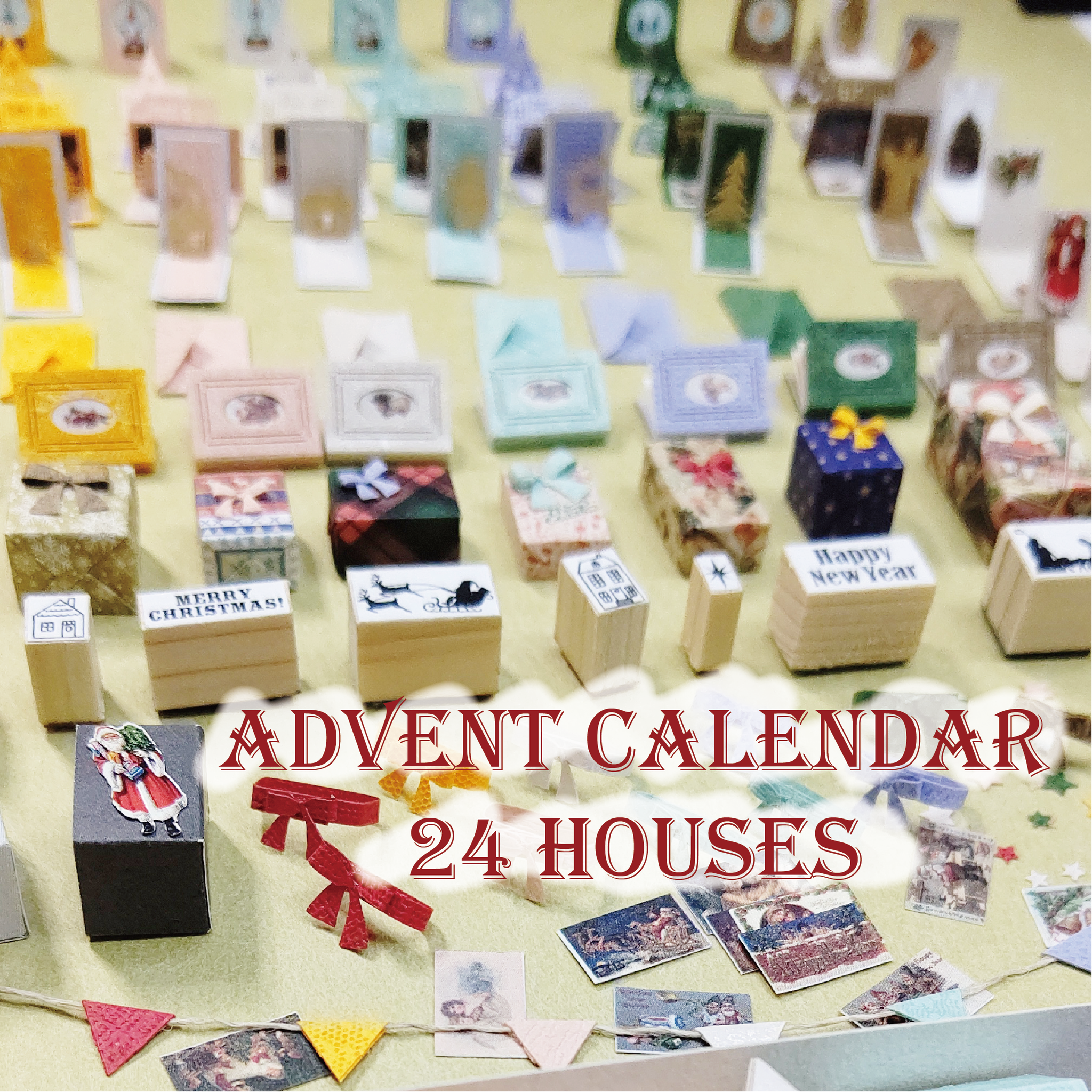 Advent Loading Advent Calendar 24 houses – miniature POP-UP book
